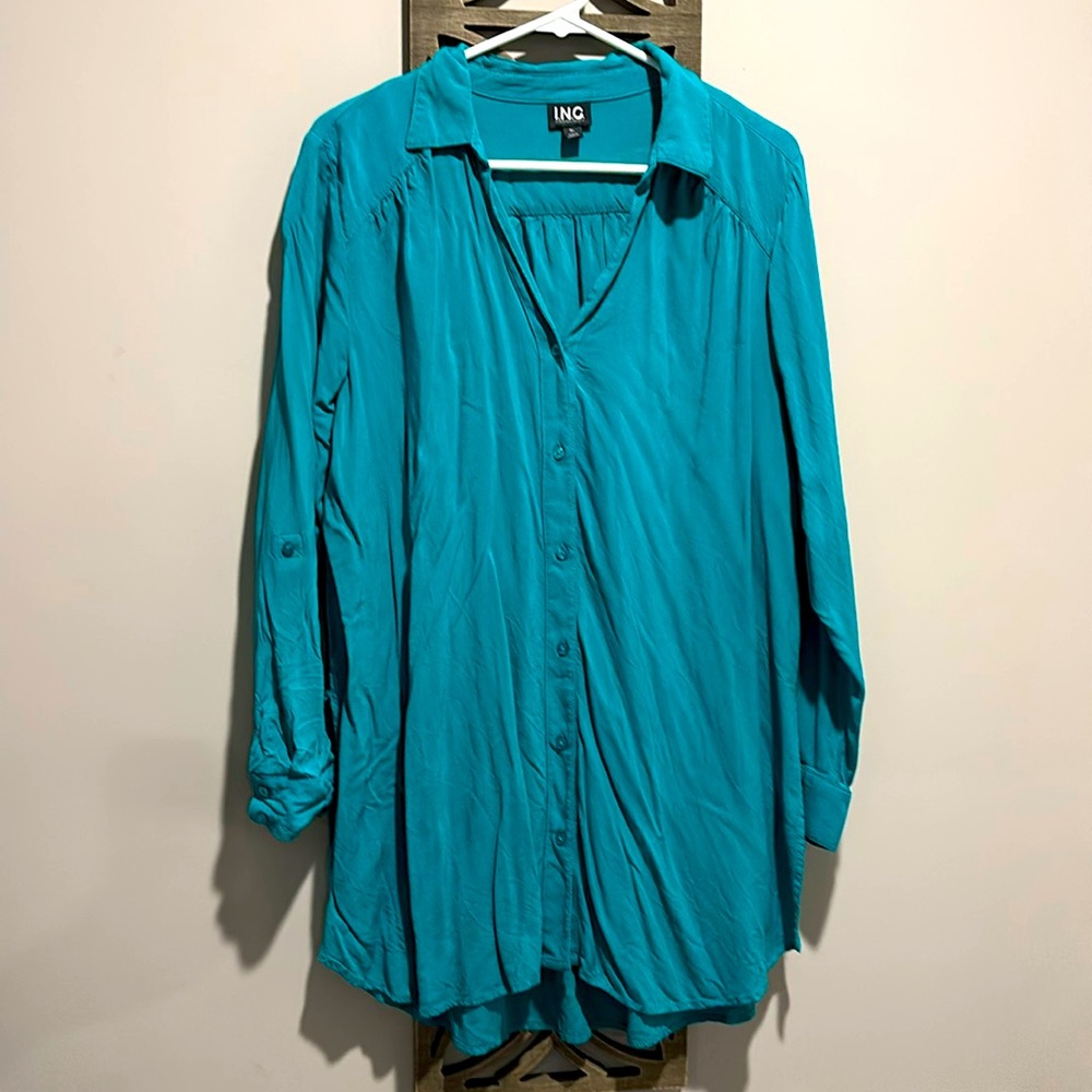 I.N.C Xl Teal Tunic